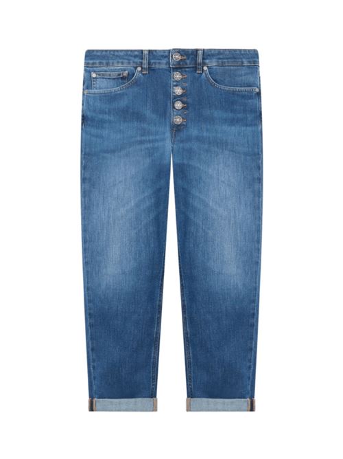 Jeans da donna in cotone stretch, bottoni gioiello, colore denim  medio chiaro DONDUP | DP268BDSE340K01800