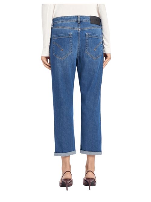 Jeans da donna in cotone stretch, bottoni gioiello, colore denim  medio chiaro DONDUP | DP268BDSE340K01800
