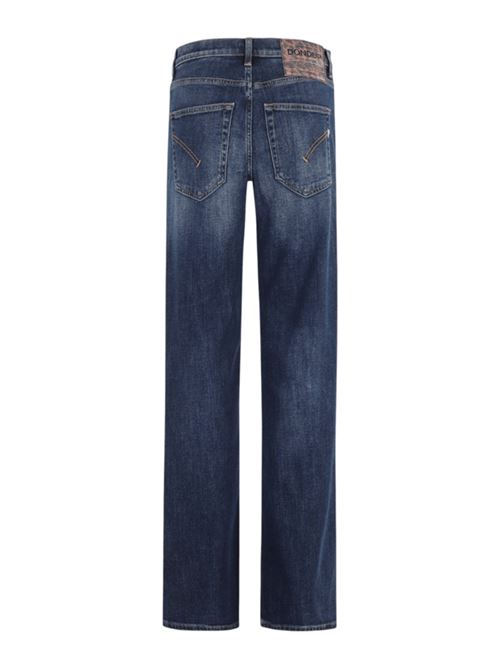 Jeans da donna, wide leg, botone gioiello, cotone elasticizzato, colore blu medio DONDUP | DP427BDS0229LH4800