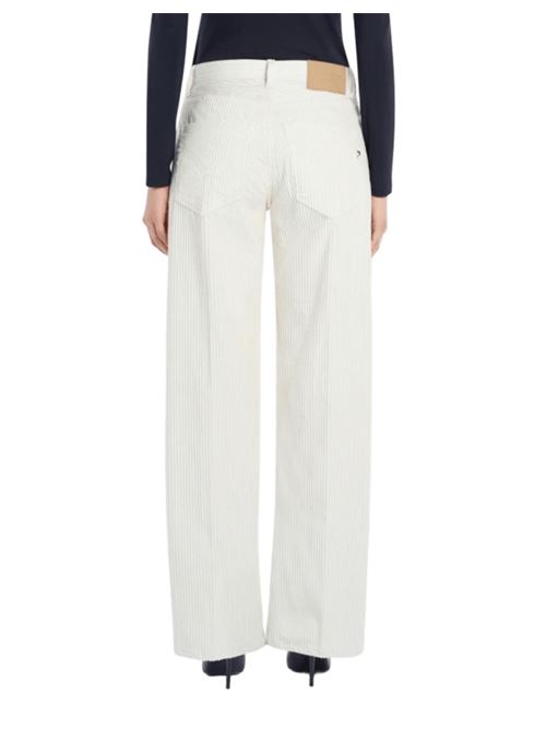 Pantalone da donna in velluto 500 righe, bottone gioiello, color alabastro DONDUP | DP427BVS0031XXX017
