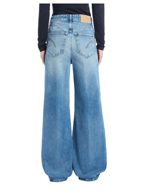 Jeans da donna in cotone elasticizzato, palazzo, colore chiaro vintage DONDUP | DP828DSH371LO3800