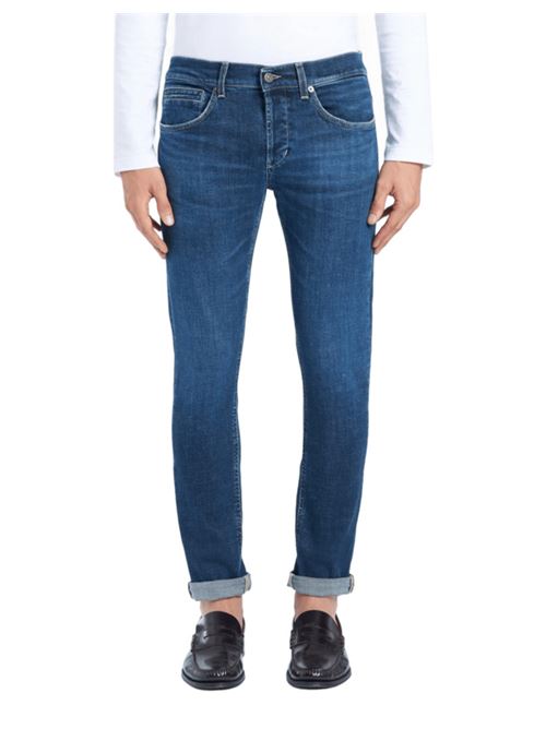 Jeans da uomo in cotone stretch, vita bassa, colore denim scuro DONDUP | UP232DSK316J12800