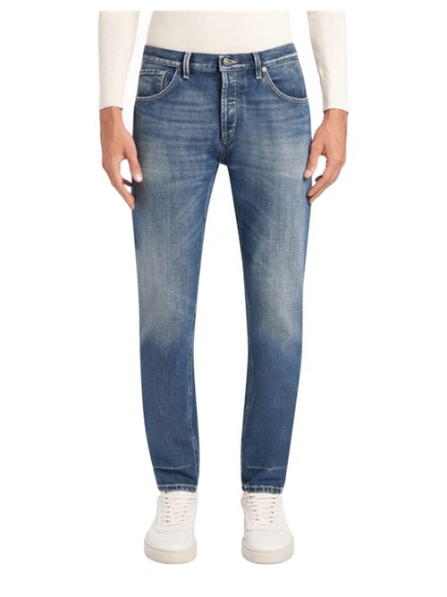 Jeans da uomo in denim di cotone, carrot, colore blu vintage scuro DONDUP | UP434DF0282LH9800