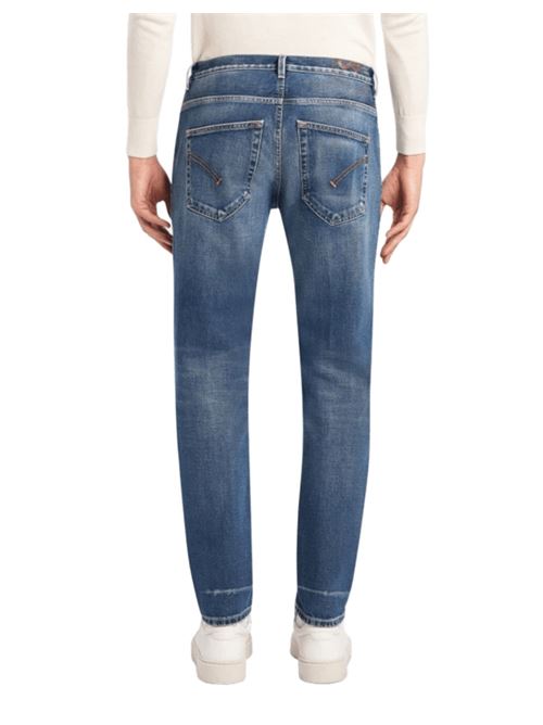 Jeans da uomo in denim di cotone, carrot, colore blu vintage scuro DONDUP | UP434DF0282LH9800