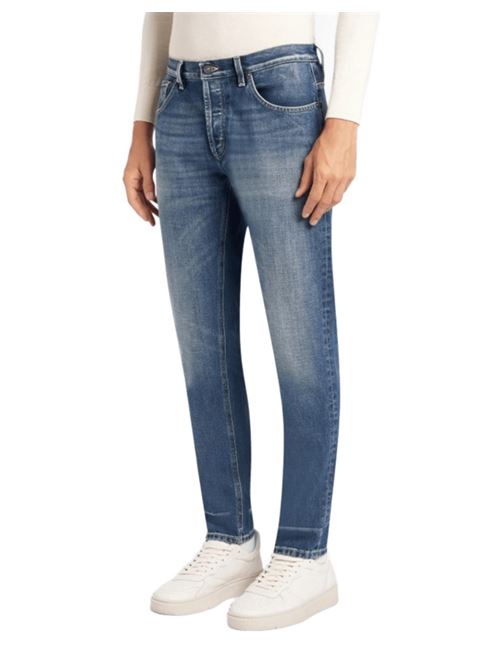 Jeans da uomo in denim di cotone, carrot, colore blu vintage scuro DONDUP | UP434DF0282LH9800