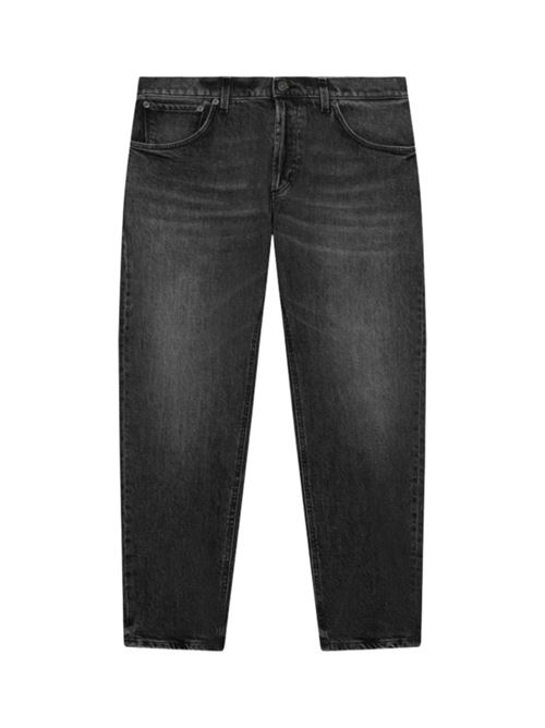 Jeans da uomo in denim di cotone, carrot, colorenero vintage DONDUP | UP434DSE377LO1999