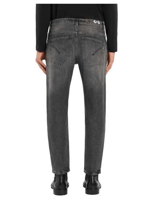 Jeans da uomo in denim di cotone, carrot, colorenero vintage DONDUP | UP434DSE377LO1999