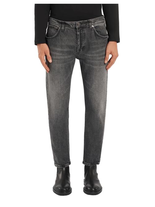 Jeans da uomo in denim di cotone, carrot, colorenero vintage DONDUP | UP434DSE377LO1999
