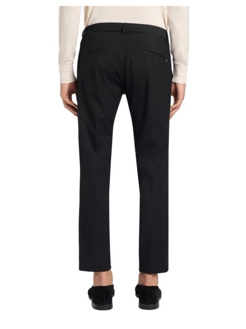 Pantaloni da uomo in misto lana, lunghezza alla caviglia, chino, colore nero DONDUP | UP525OS0120002O999