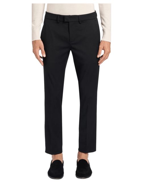 Pantaloni da uomo in misto lana, lunghezza alla caviglia, chino, colore nero DONDUP | UP525OS0120002O999