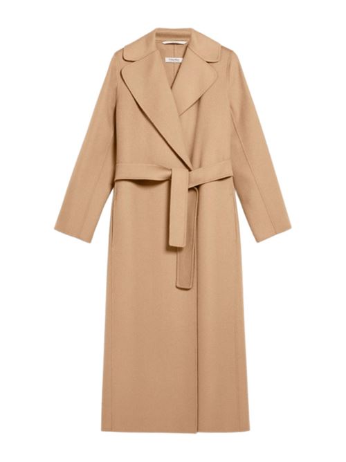 Cappotto lungo da donna in pura lana, vestaglia, cintura, color cammello. S MAX MARA | 9016045306045