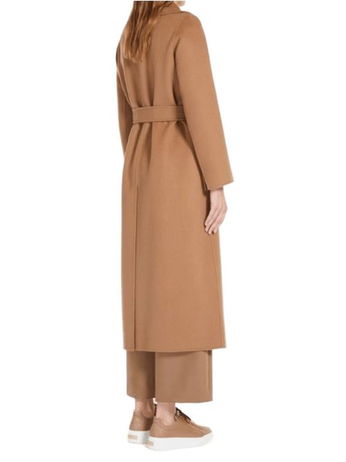Cappotto lungo da donna in pura lana, vestaglia, cintura, color cammello. S MAX MARA | 9016045306045