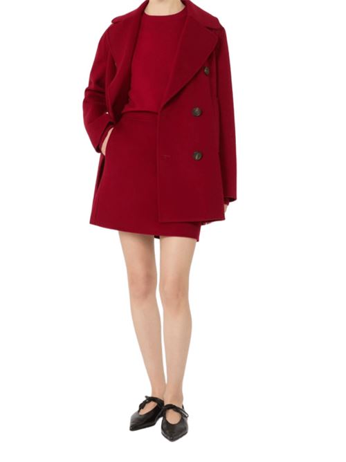 Cappotto caban da donna, doppiopetto in pura lana, colore rosso S MAX MARA | 9086011106054
