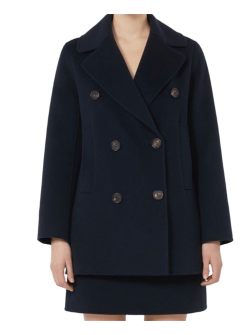 Cappotto caban da donna, doppiopetto in pura lana, colore blu S MAX MARA | 9086011106081