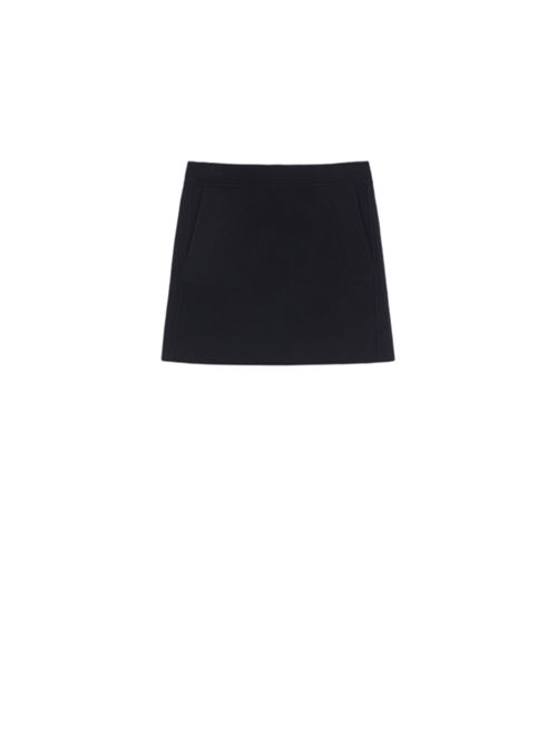 Gonna corta a tubino, con vita regolare e linea leggermente svasata, in pura lana, colore blu notte S MAX MARA | 9106011106081