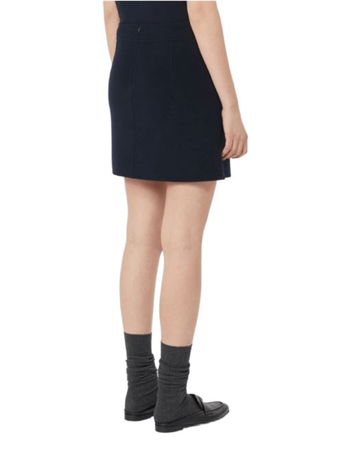Gonna corta a tubino, con vita regolare e linea leggermente svasata, in pura lana, colore blu notte S MAX MARA | 9106011106081
