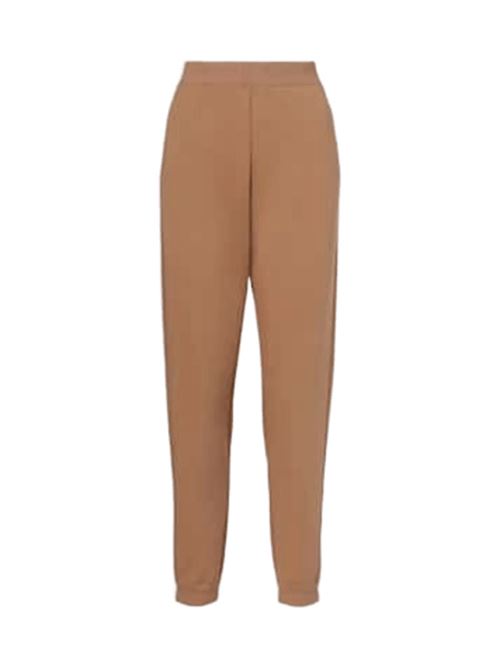 Pantalone jogging da donna  con inserti elastici a costine in vita e alle caviglie, colore cammello S MAX MARA | 9786031106005