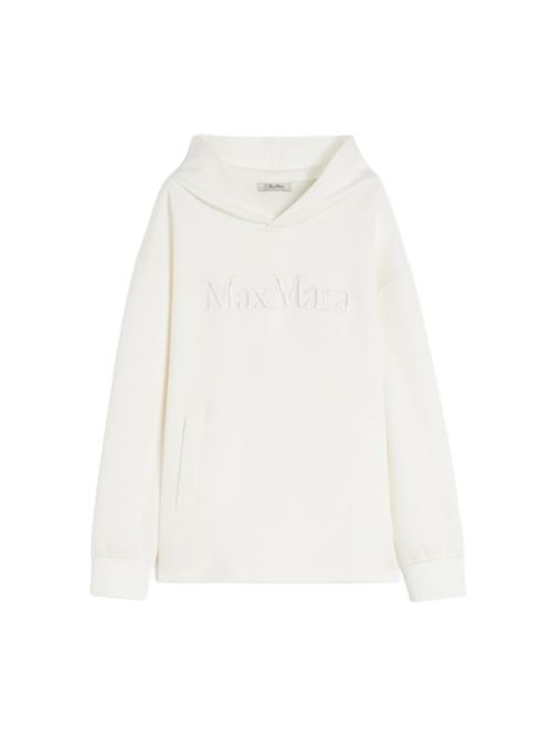 Felpa da donna in tessuto tecnico, con cappuccio, colore bianco. S MAX MARA | 9946011106001