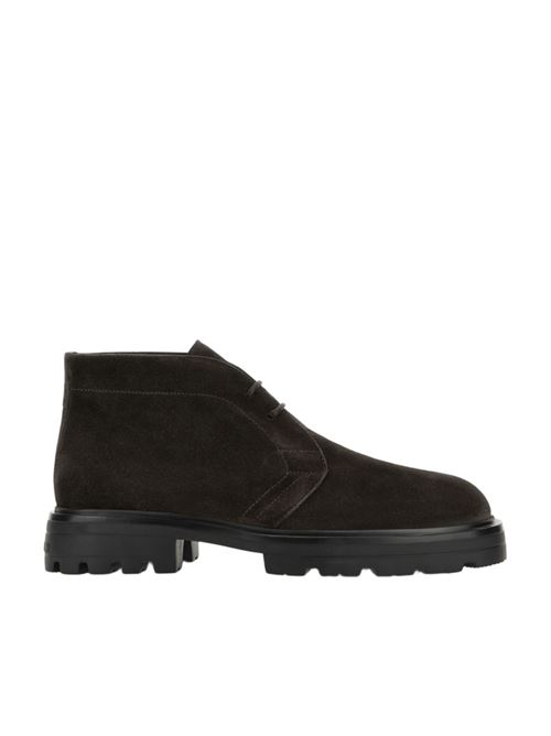 Polacchino da uomo in pelle scamosciata colore marrone HOGAN | SCARPE | HXM6730FN40BYE9999