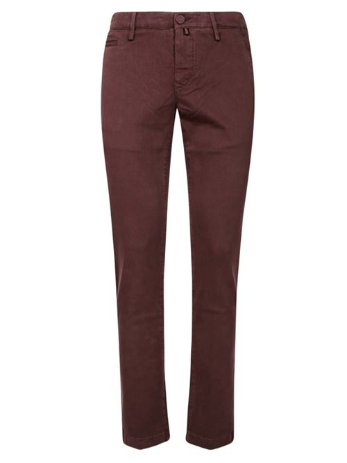 Pantalone da uomo in cotone stretch, chino, vita bassa, colore bordeaux JACOB COHEN | PANTALONI | P0001001S4216TRP87