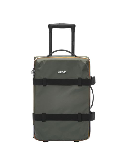 Il trolley da viaggio in tessuto ripstop impermeabile, idrorepellente, antivento verde K-WAY | K2127IWY02