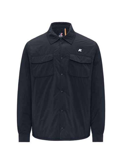 Overshirt da uomo imbottita in tessuto tecnico colore depth blu K-WAY | K2136JWK89