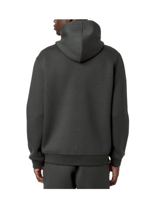 Felpa da uomo con cappuccio in tessuto tecnico scuba, colore green balckish K-WAY | K2141DWWMR