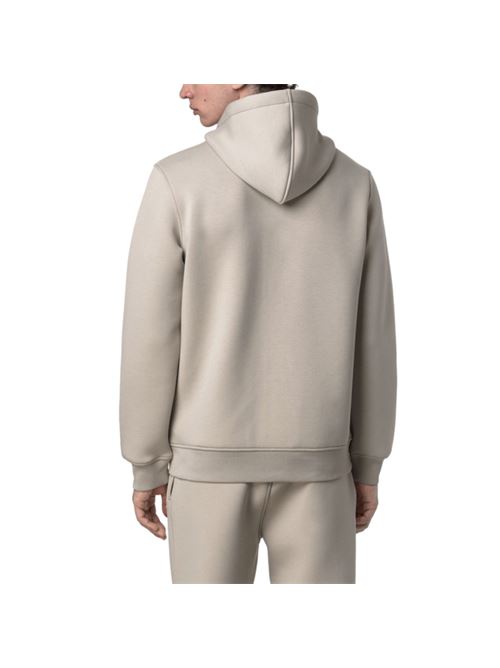 Felpa da uomo con cappuccio in tessuto tecnico scuba, colore beige cashmere K-WAY | K2141DWXP2