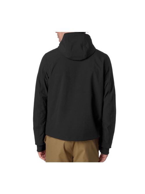 Giubbotto da uomo con cappuccio in tessuto tecnico impermeabile colore nero K-WAY | K6131BWA3C