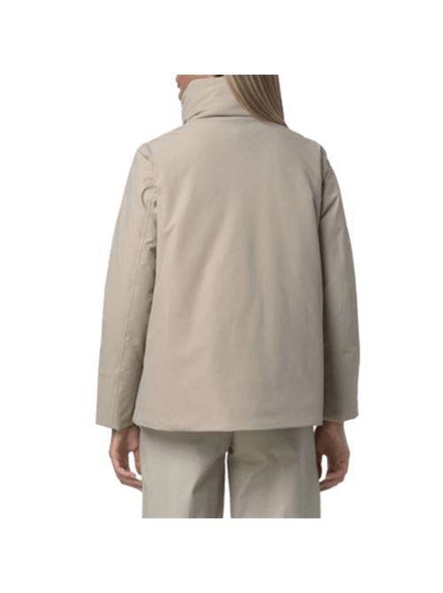 Giaccone da donna in tessuto tecnico impermeabile, colore beige grey K-WAY | K7125KWXP2