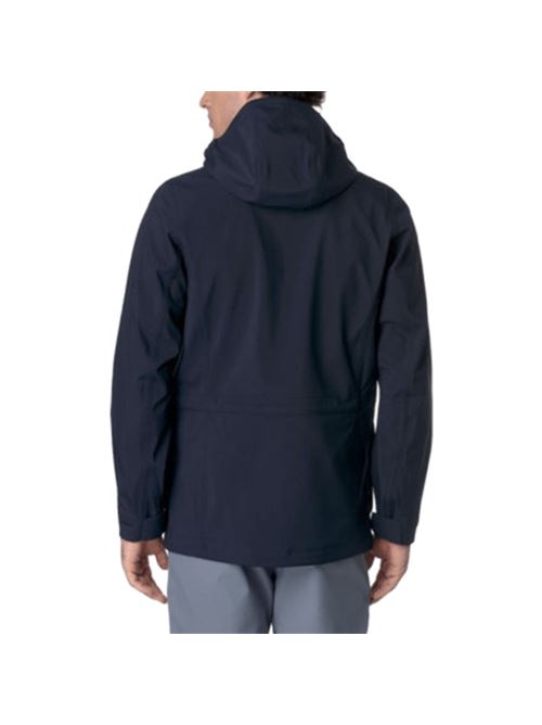 Giaccone da uomo in tessuto tecnico con cappuccio e tasche applicate, colore blue/blue K-WAY | K7126VWA2B