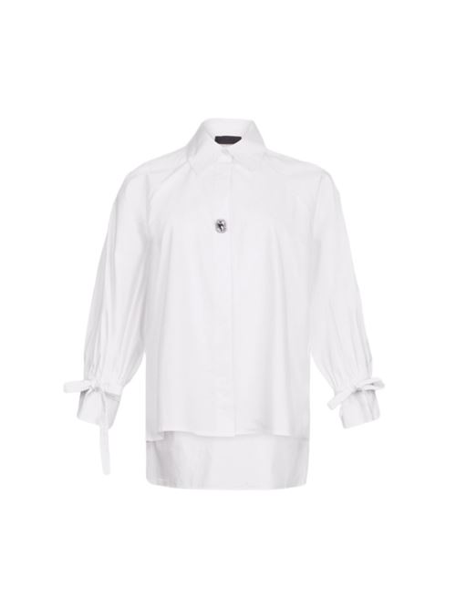 Camicia da donna in cotone con laccetti , colore bianco LIU JO | CAMICIE | CF5243-T321611111