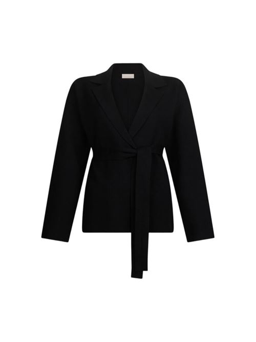 Giacca da donna in maglia di viscosa con cintura, colore nero LIU JO | GIACCHE | MF5417-MS99E22222