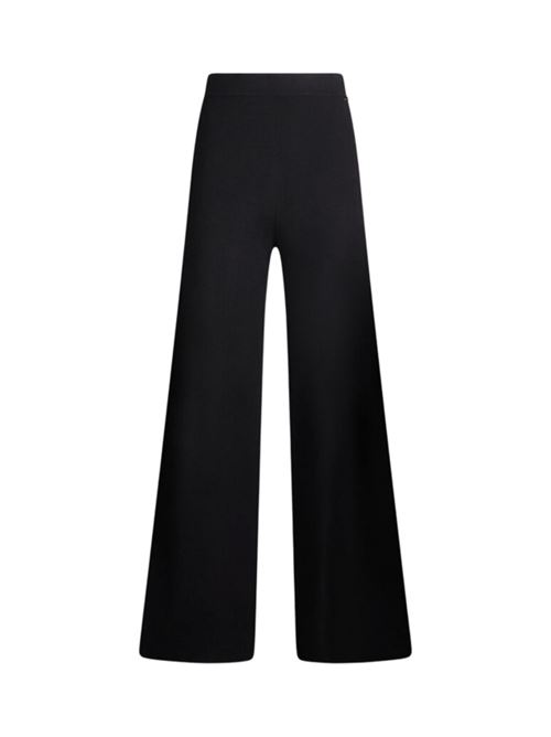 Pantaloni da donna in maglia, gamba ampia, colore nero. LIU JO | PANTALONI | MF5461-MS99E22222
