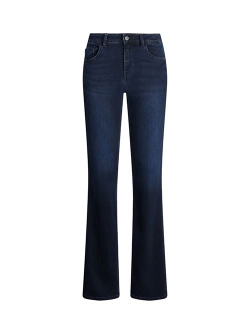 Jeans da donna in cotone elasticizzato, gamba flare , colore blu scuro used LIU JO | PANTALONI | UF5025-D461578933