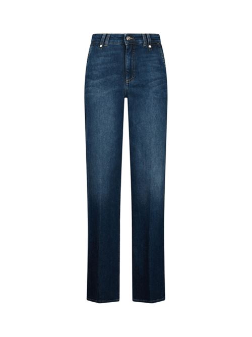 Jeans da donna , cotone elasticizzato, gamba flare, colore denim blu chiaro LIU JO | PANTALONI | UF5128-D026978947