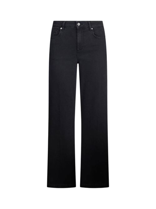 Jeans da donna in cotone stretch, gamba flare , colore nero LIU JO | PANTALONI | UXX045-DS06087400