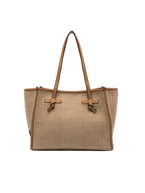 Borsa da donna shopping in tessuto lana spigato beige/panna GIANNI CHIARINI | 6849SPIGA14278