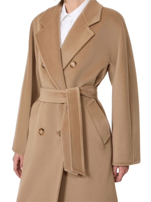 Madame Icon Coat in lana misto cashmere con cinura in vita, colore cammello MAX MARA | 1018015106001