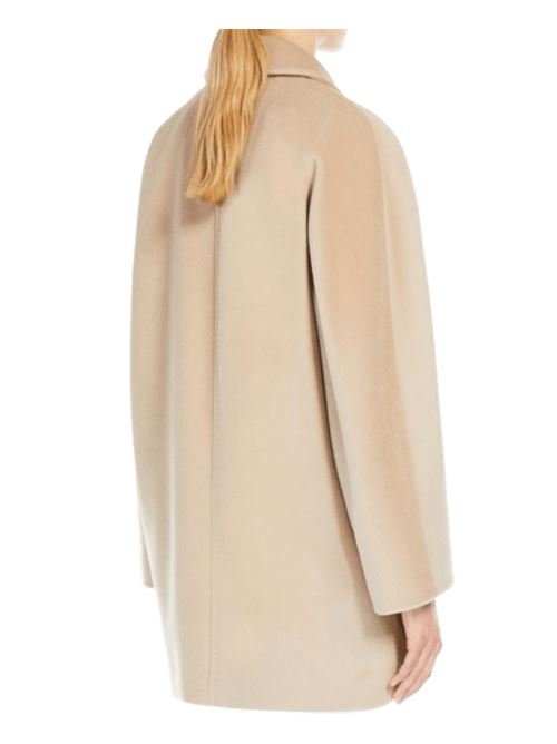 Giaccone da donna doppiopetto in  lana misto cashmere colore ecru MAX MARA | 1086015106032
