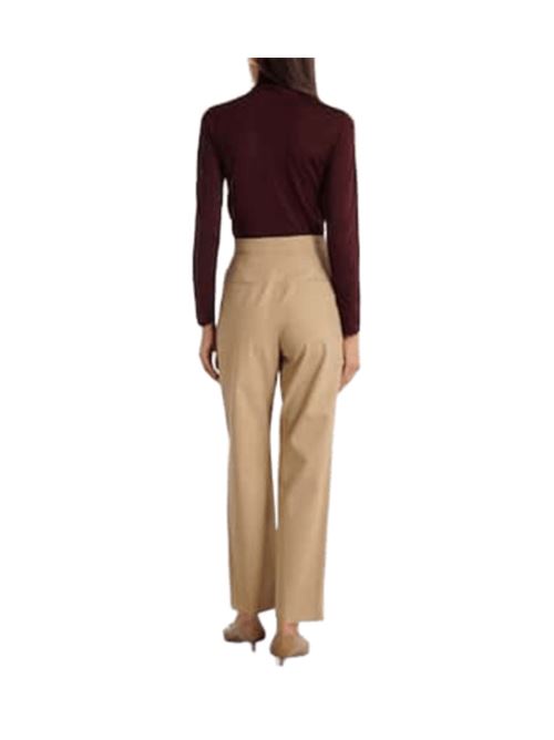 Pantalone da donna  carrot con taglio cropped sopra la caviglia in puro cotone, colore pomice MAX MARA | 1136045106011