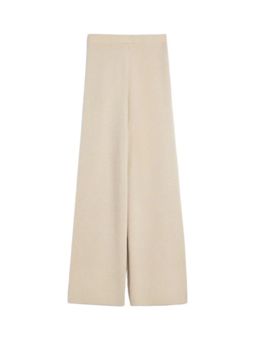 Pantalone da donna in maglia di misto lana e cashmere, pinces, colore beige. MAX MARA | 1336015206006