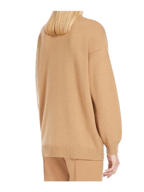 Maglia da donna in misto lana e cashmere, ricamo 1951, colore cammello. MAX MARA | 1366215206042