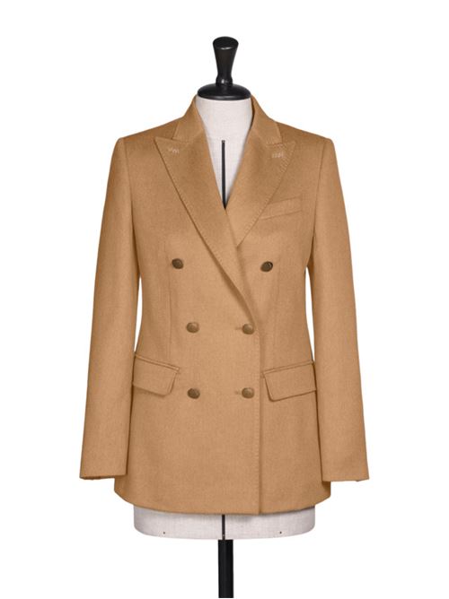 Blazer da donna ini puro cammello zibellinato, doppiopetto, colore cammello MAX MARA | 1046215106001