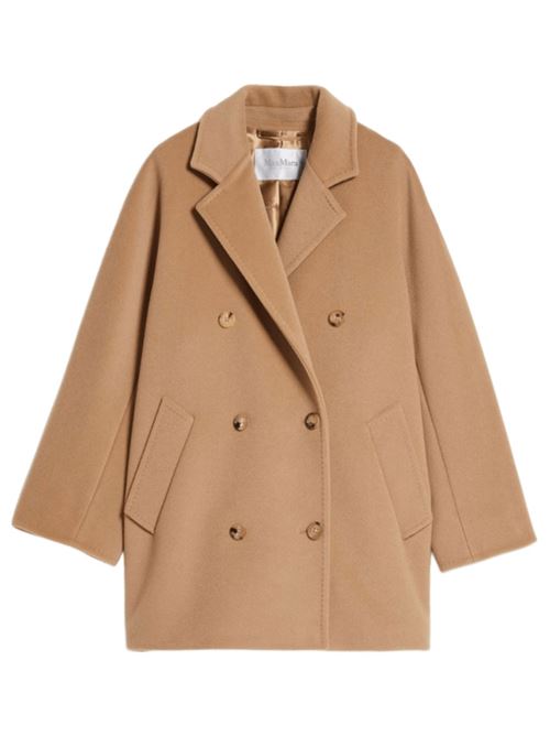 Giaccone da donna doppiopetto in  lana misto cashmere colore cammello MAX MARA | 1086015106001
