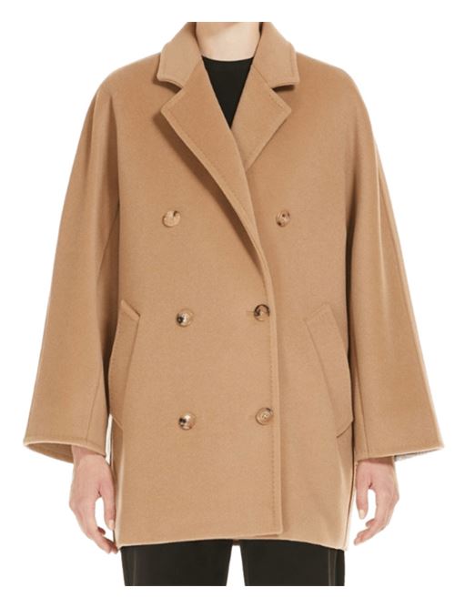 Giaccone da donna doppiopetto in  lana misto cashmere colore cammello MAX MARA | 1086015106001