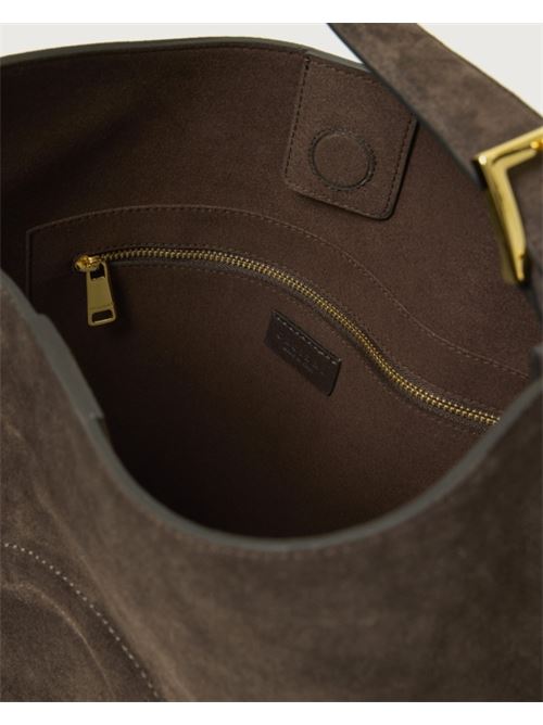 Borsa in suede a spalla/ tracolla regolabile, chiusura con bottone magnetico. colore t.moro ORCIANI | B02206SENALLTMO