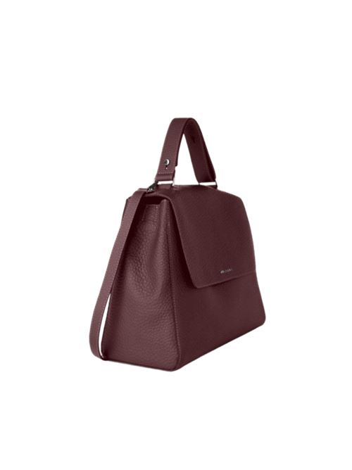 Borsa da donna da portare a mano, a spalla oppure a tracolla in morbida pelle martellata, colore chianti ORCIANI | BT1979SOF20WBRX