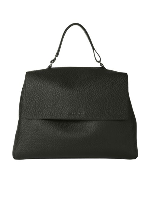 Borsa da donna da portare a mano, a spalla oppure a tracolla in morbida pelle martellata, colore nero ORCIANI | BT1979SOF20WNER