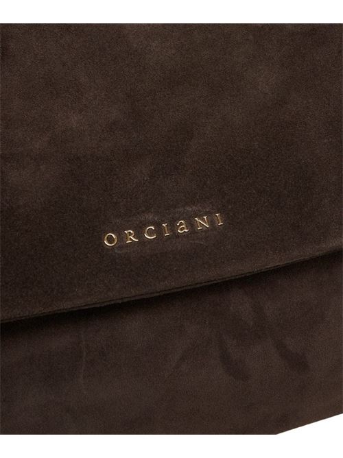Borsa da donna da portare a mano, a spalla oppure a tracolla in morbida pelle nubuk martellata, color testa di moro ORCIANI | BT2006SENALLTMO